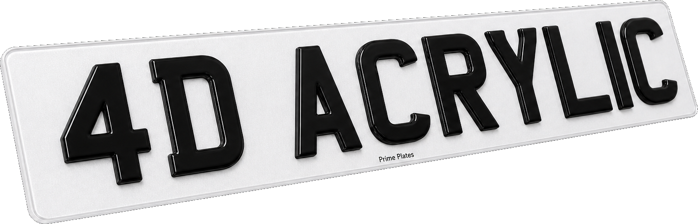 4D Acrylic Number Plates