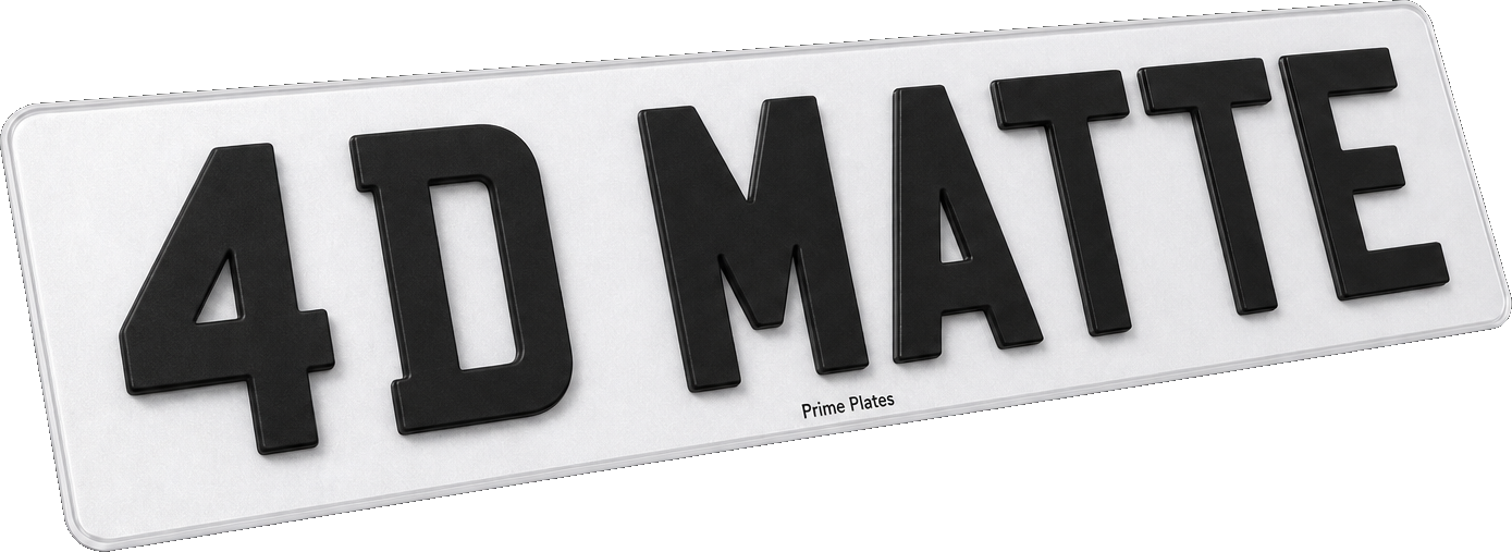 4D Matte Number Plates